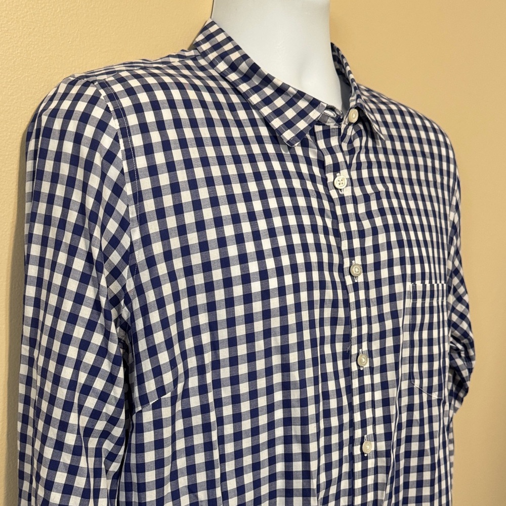 UNTUCKit Navy and White Gingham Shirt - Picture 6 of 10
